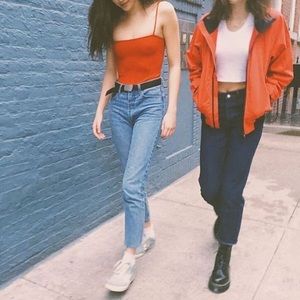 Rare Brandy Melville Dark Wash Millie Pants NWOT